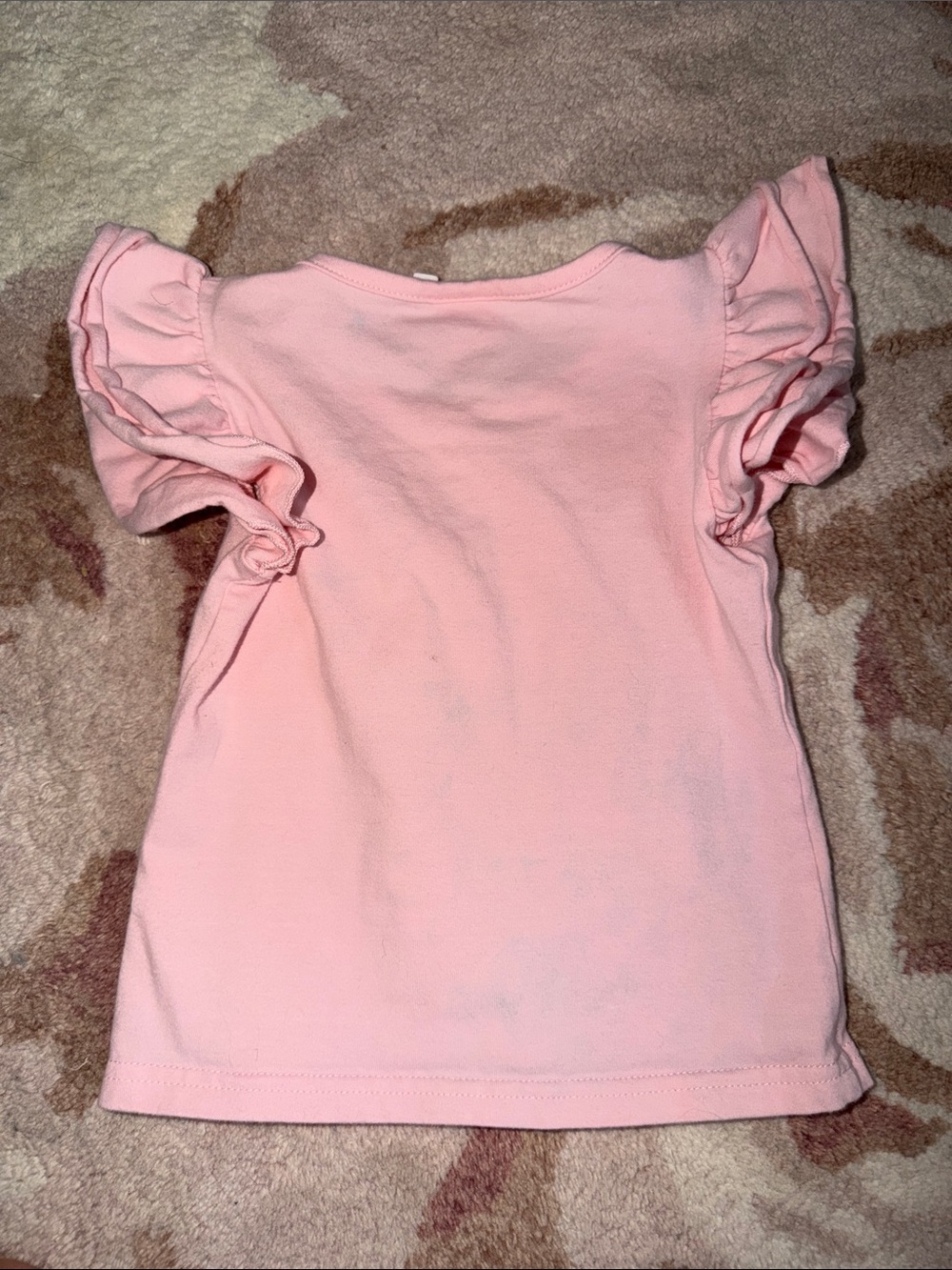 Mia Belle Girls Pink 'Love' Ruffle Sleeve Top with Pastel Rainbow Tutu, sz 2/3 - Picture 8 of 13